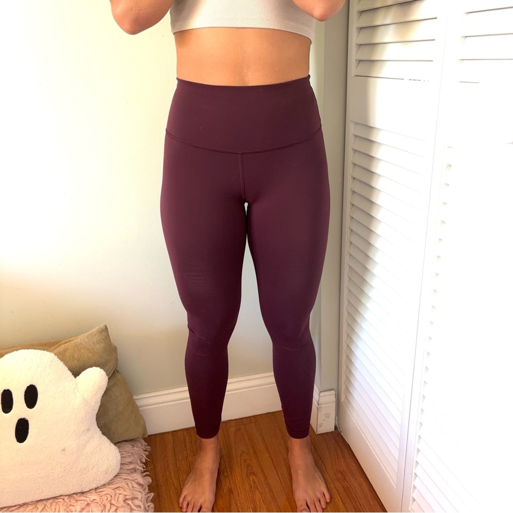 Lululemon Burgundy High-Waisted Leggings Size 4